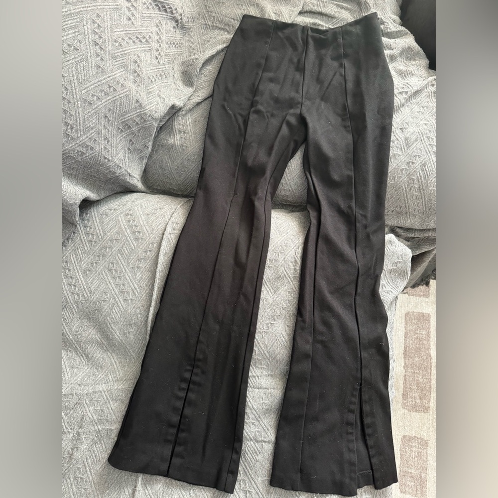 Blue blush slit pants